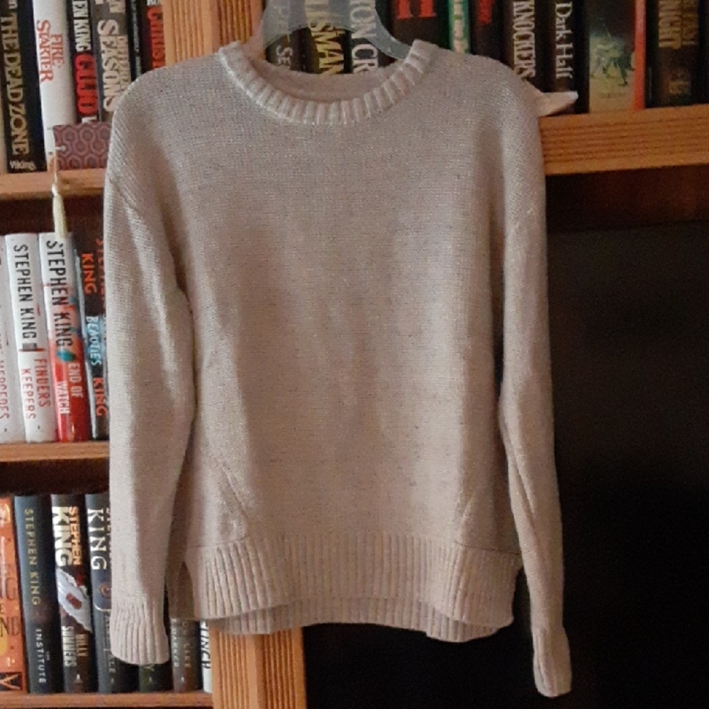L.L. Bean Women's Cream Crew Neck Sweater